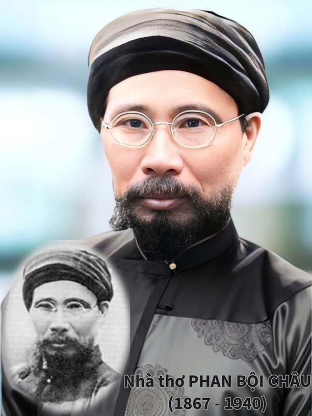 PHAN BỘI CHÂU ĐỐI THƠ - ĐÀNG GÁI THẸN CHÍN NGƯỜI