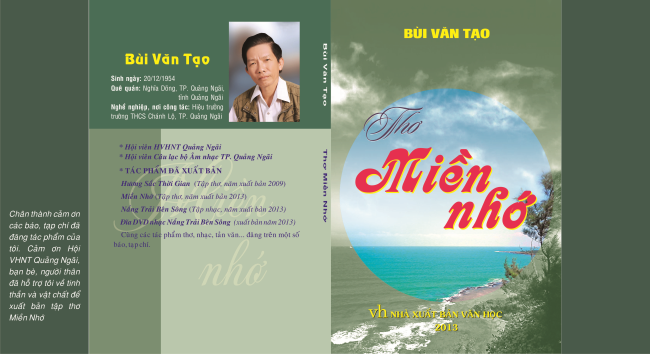 BÙI VĂN TẠO - TRĂM MIỀN NHỚ CHỈ MỘT MIỀN TÂM TƯỞNG -Tiểu luận MAI BÁ ẤN